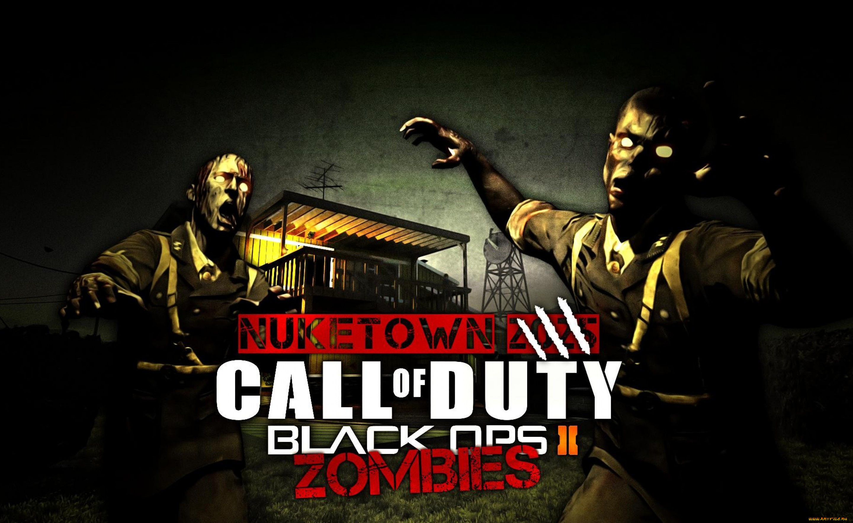 видео игры, call of duty, black ops ii, дом, нападение, мертвецы, зомби.